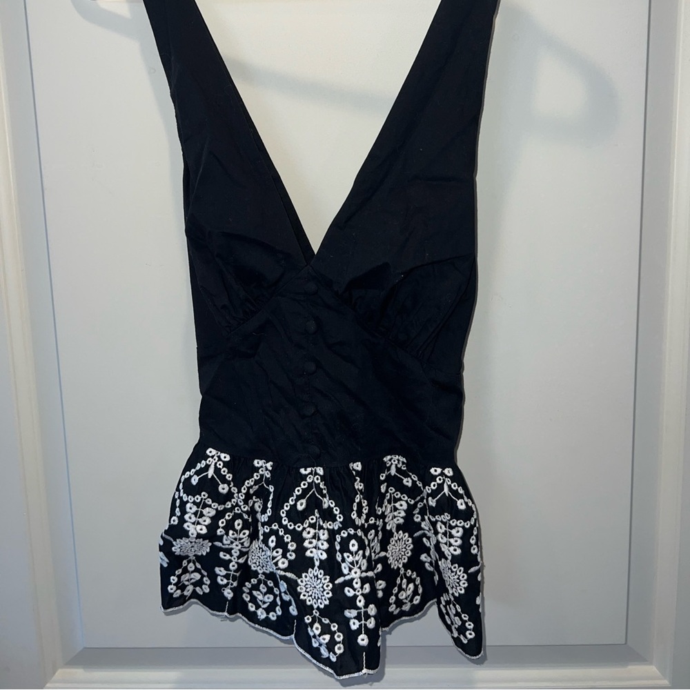Express black peplum top